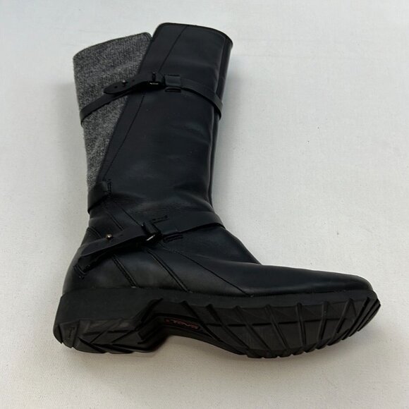 Teva Womens Black Gray Leather Round Toe Mid-Calf Full-Zip Riding Boots Size 7.5 - Picture 5 of 11